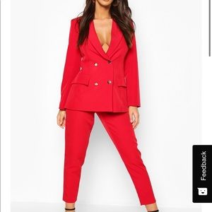 NWT Red Boohoo Suit